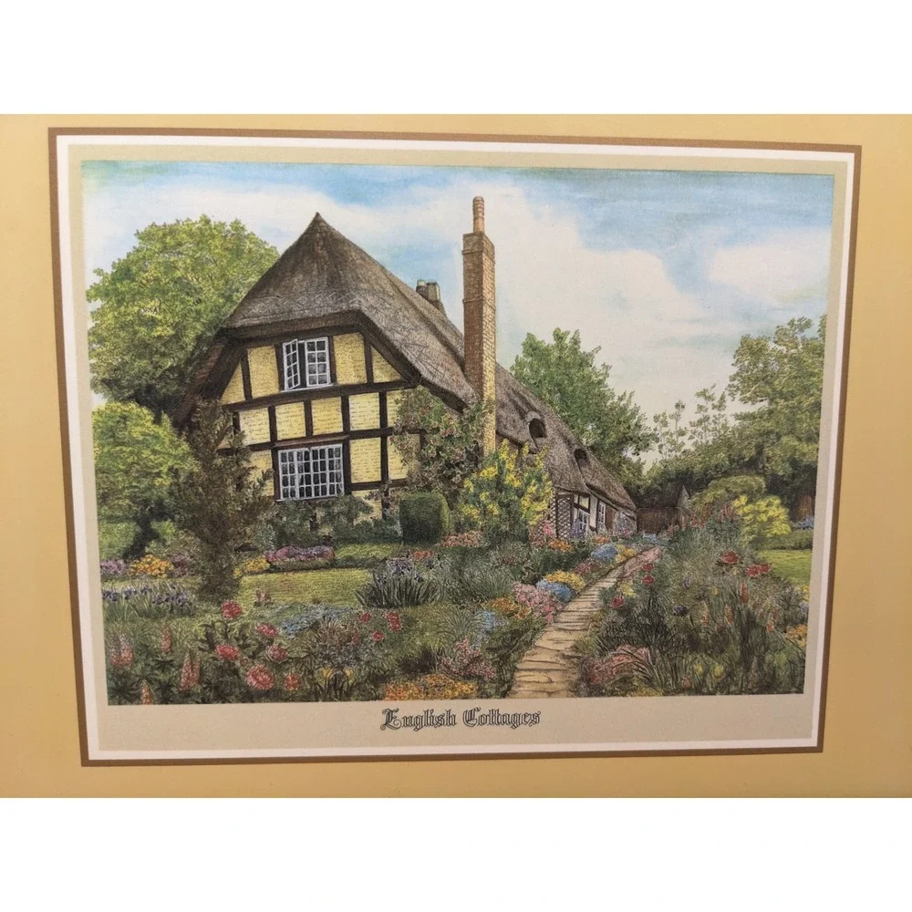 Pimpernel English Cottages Placemats Set‎ of 6 Cork Backed Made in England
